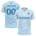 custom soccer uniform jersey kids adults personalized set jersey shirt light blue