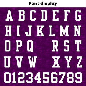 Camiseta de fútbol personalizada con nombre y número del equipo bordados-color morado