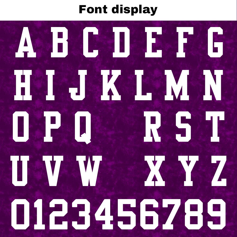Camiseta de fútbol personalizada con nombre y número del equipo bordados-color morado