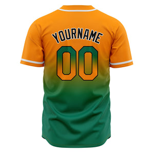 Camisetas de béisbol personalizadas con degradado nombre número y logotipo