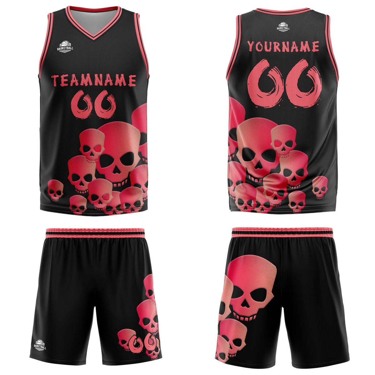 Uniforme de baloncesto rosa fluido personalizado con tu logotipo-nombre y número impresos