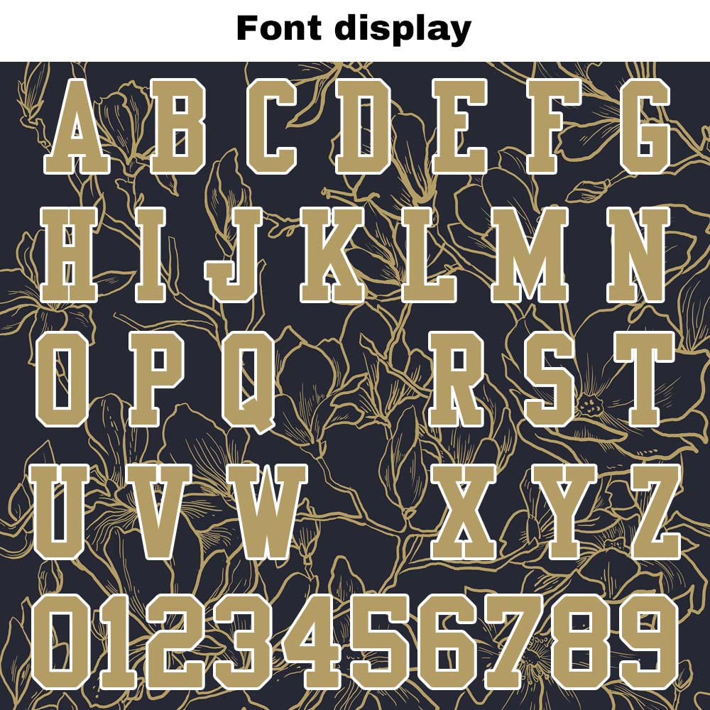 Camiseta de fútbol personalizada con nombre y número del equipo bordados-color negro y dorado