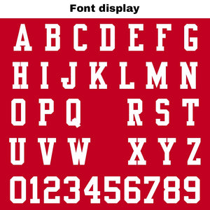 Camiseta de fútbol personalizada con nombre y número del equipo impresos y bordados-color rojo y blanco