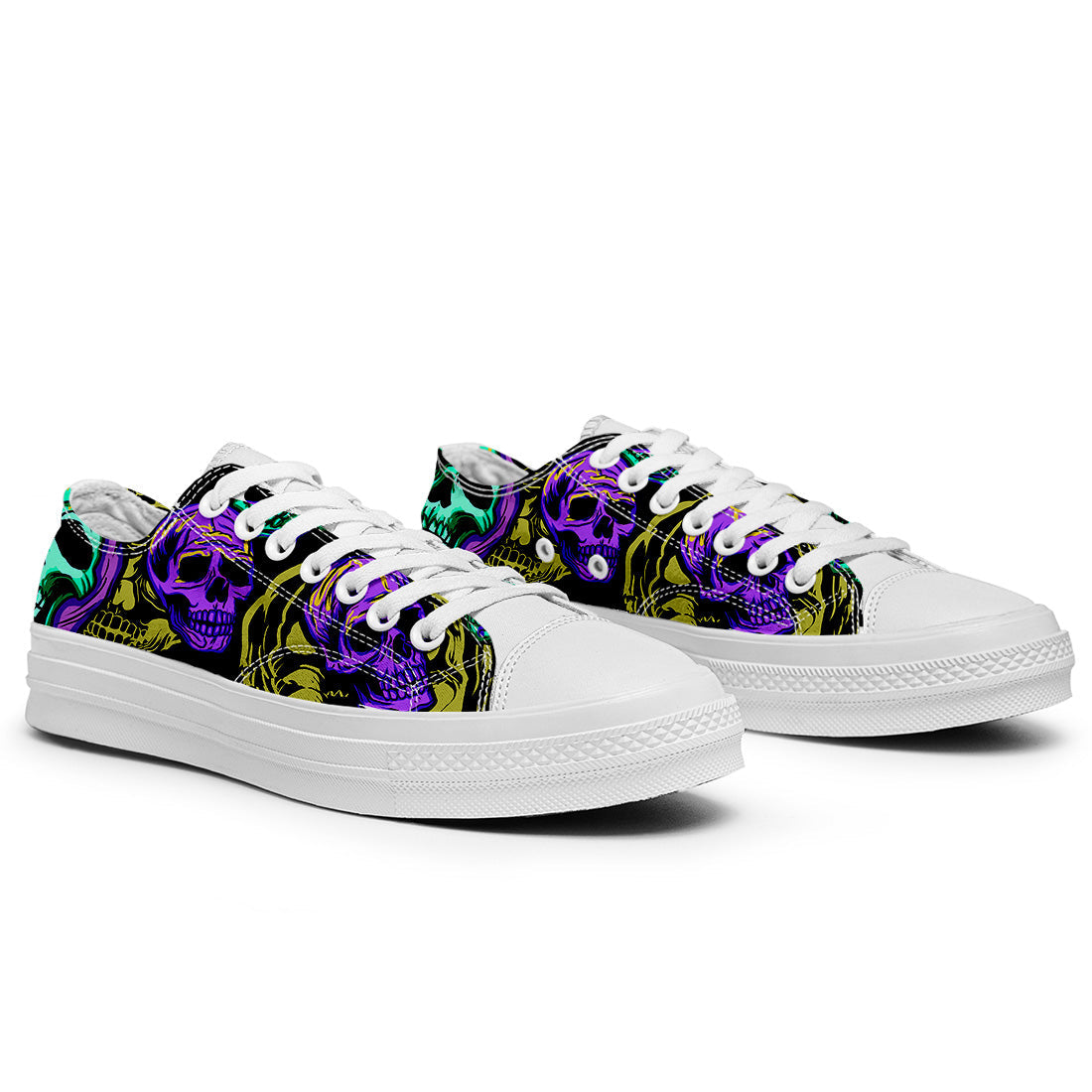 Resalta tu estilo con las zapatillas bajas de lona Skeleton para hombre y mujer