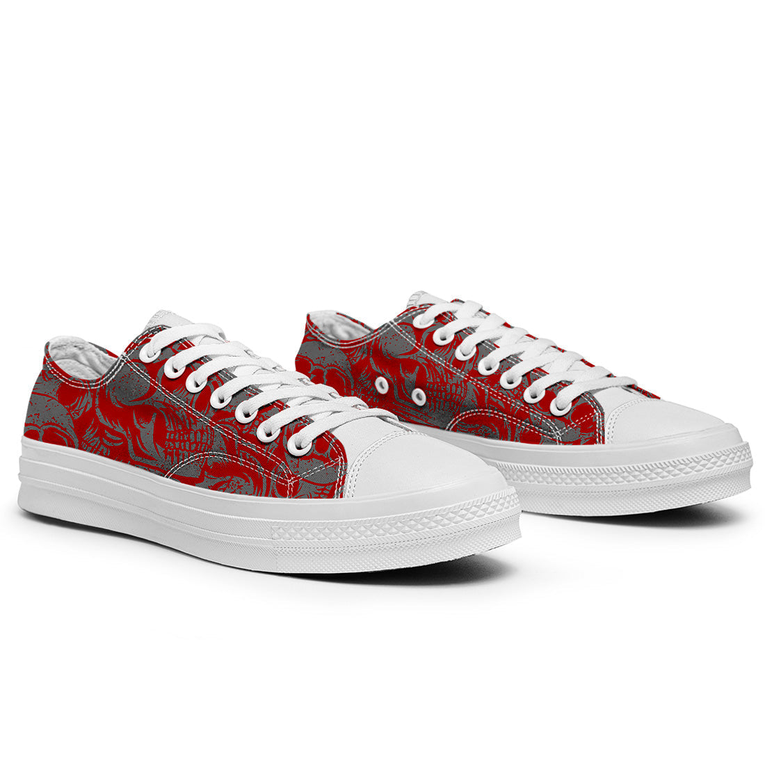 Resalta tu estilo con las zapatillas bajas de lona Skeleton para hombre y mujer
