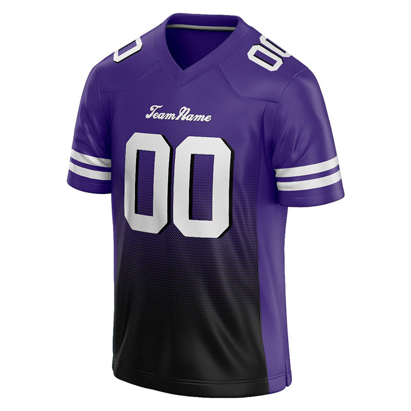 custom authentic gradient fashion football jersey royal-black-white mesh