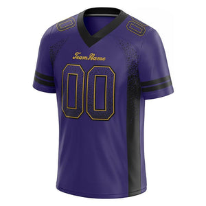 custom authentic drift fashion football jersey purple-black mesh