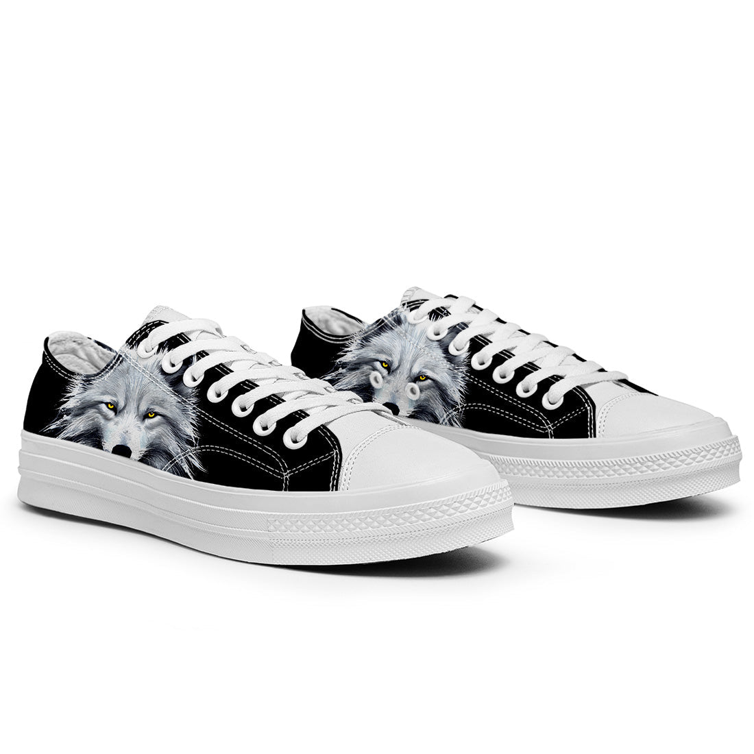 Realza tu estilo con las zapatillas bajas de lona Wolf para hombre y mujer