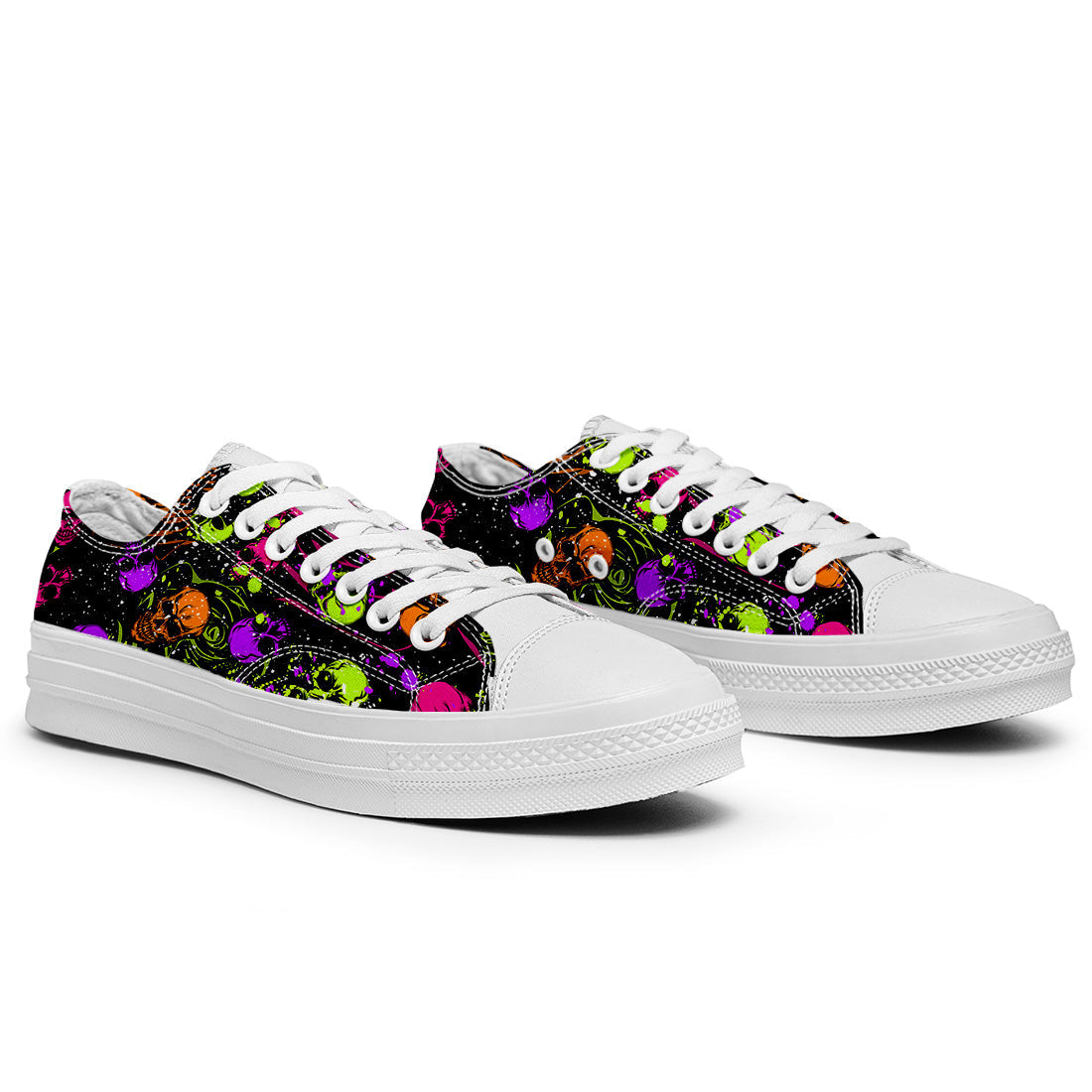 Resalta tu estilo con las zapatillas bajas de lona Skeleton para hombre y mujer