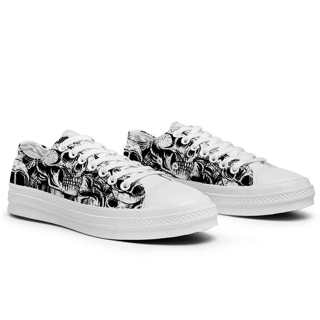 Resalta tu estilo con las zapatillas bajas de lona Skeleton para hombre y mujer