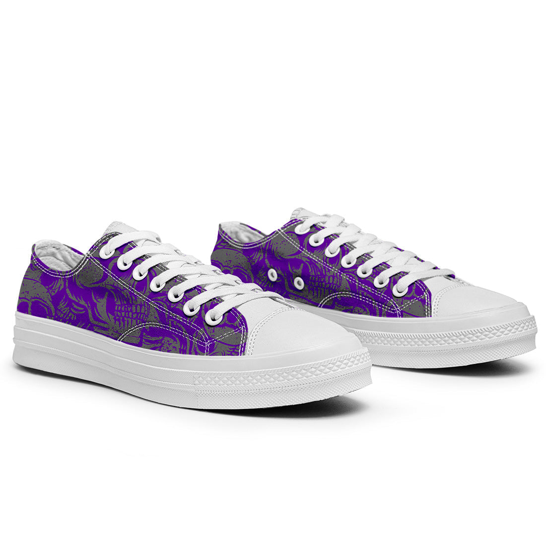 Resalta tu estilo con las zapatillas bajas de lona Skeleton para hombre y mujer