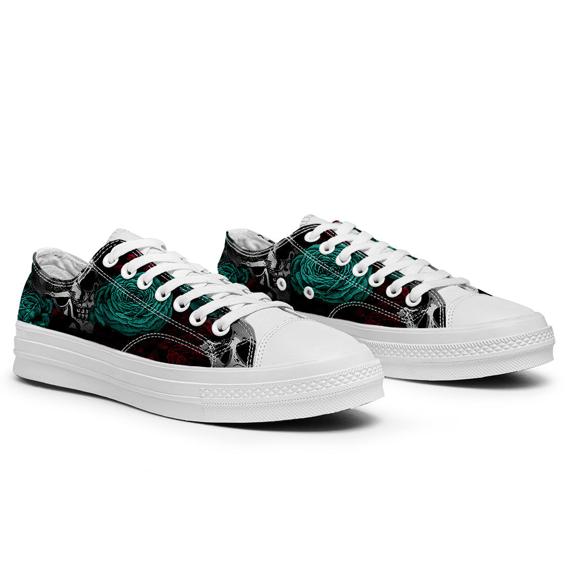 Resalta tu estilo con las zapatillas bajas de lona Skeleton para hombre y mujer