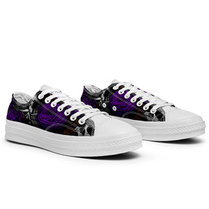 Resalta tu estilo con las zapatillas bajas de lona Skeleton para hombre y mujer