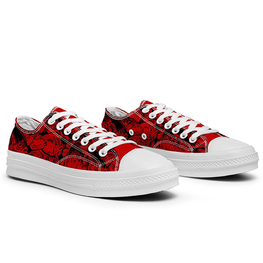 Resalta tu estilo con las zapatillas bajas de lona Fish para hombre y mujer