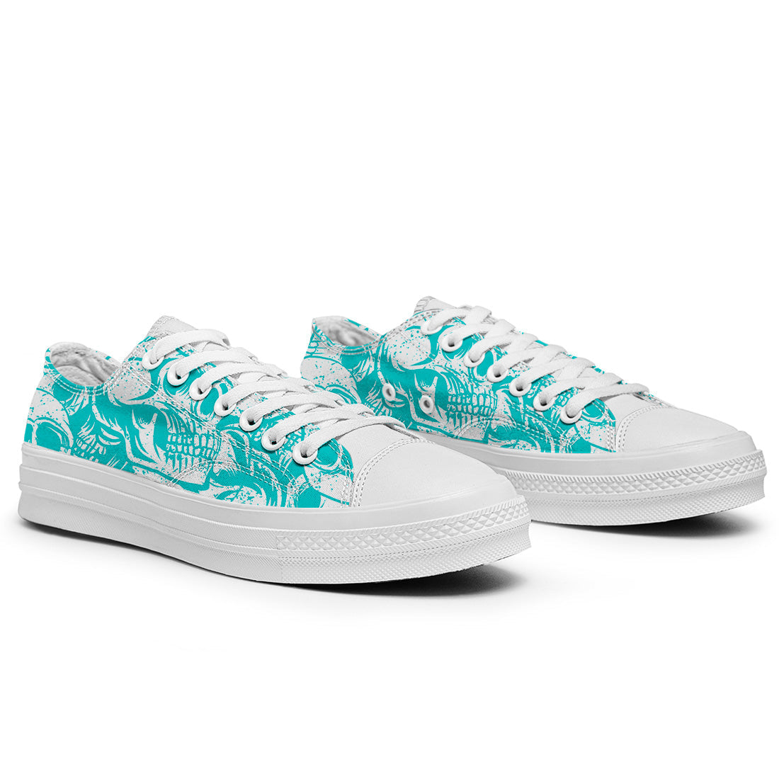 Resalta tu estilo con las zapatillas bajas de lona Skeleton para hombre y mujer