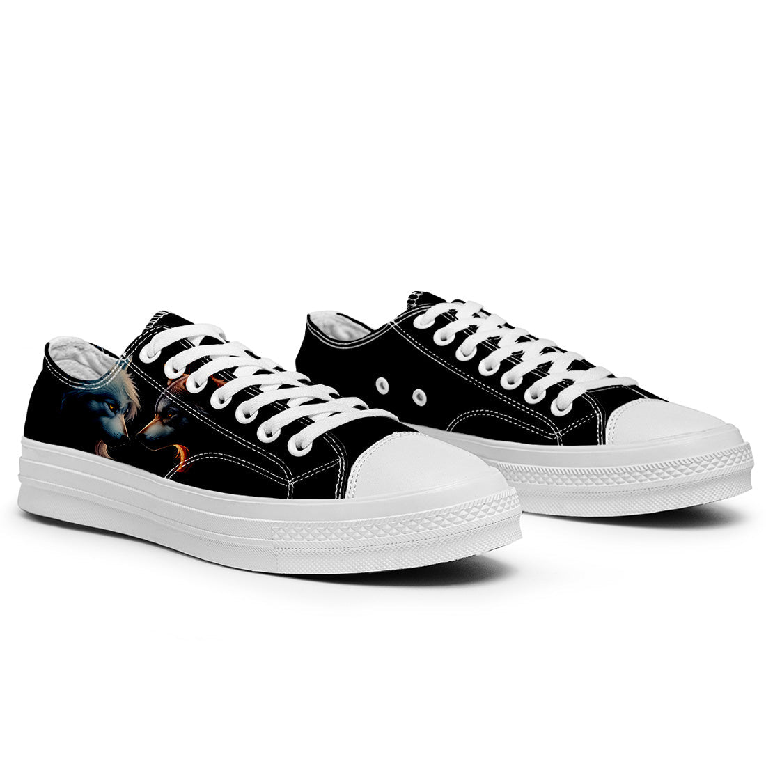 Realza tu estilo con las zapatillas bajas de lona Wolf para hombre y mujer