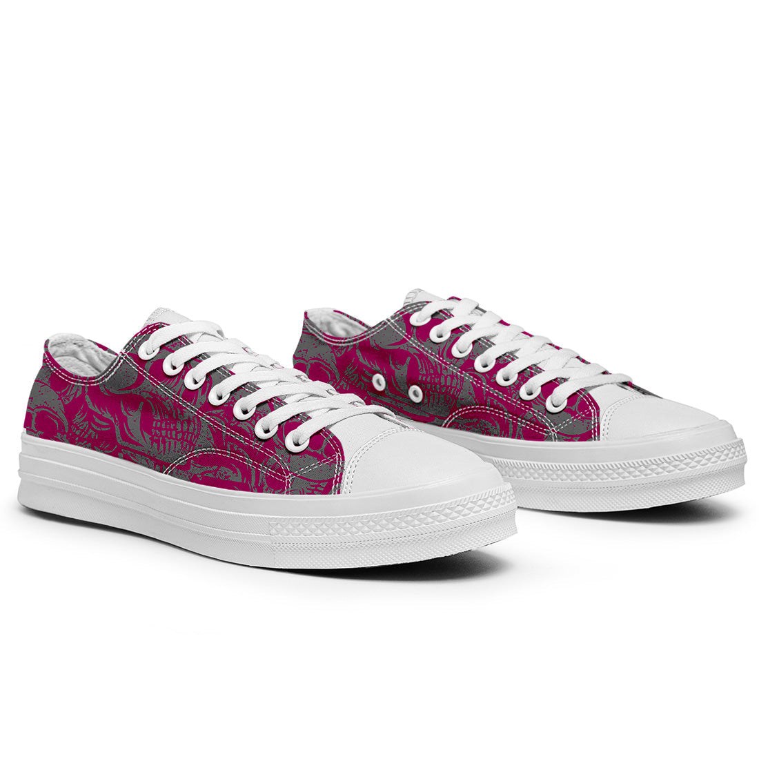 Resalta tu estilo con las zapatillas bajas de lona Skeleton para hombre y mujer