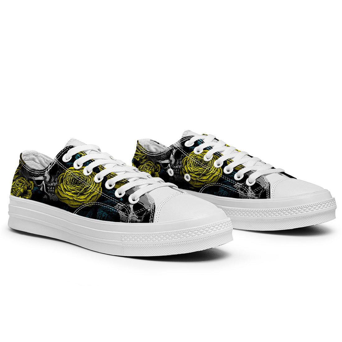 Resalta tu estilo con las zapatillas bajas de lona Skeleton para hombre y mujer