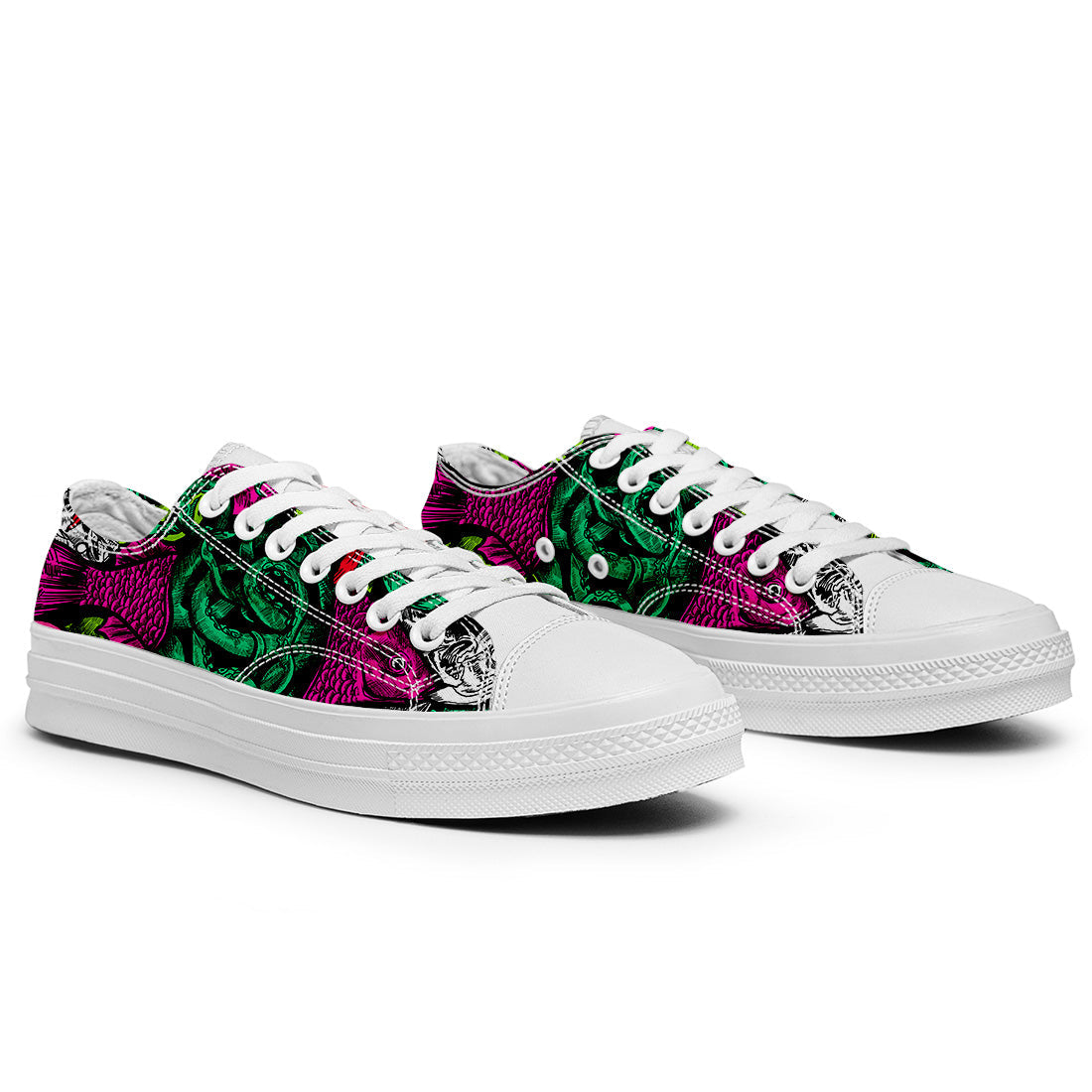 Resalta tu estilo con las zapatillas bajas de lona Fish para hombre y mujer