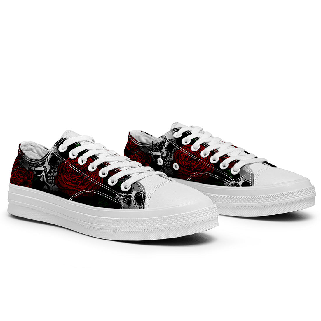 Resalta tu estilo con las zapatillas bajas de lona Skeleton para hombre y mujer