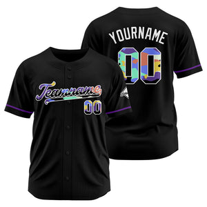 Camisetas de béisbol negras personalizadas con diseño bordado y estilo hip hop
