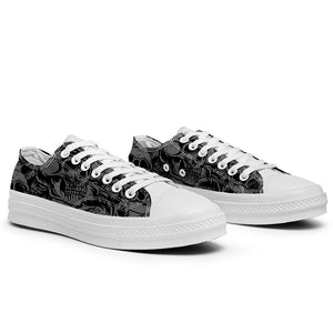 Resalta tu estilo con las zapatillas bajas de lona Skeleton para hombre y mujer