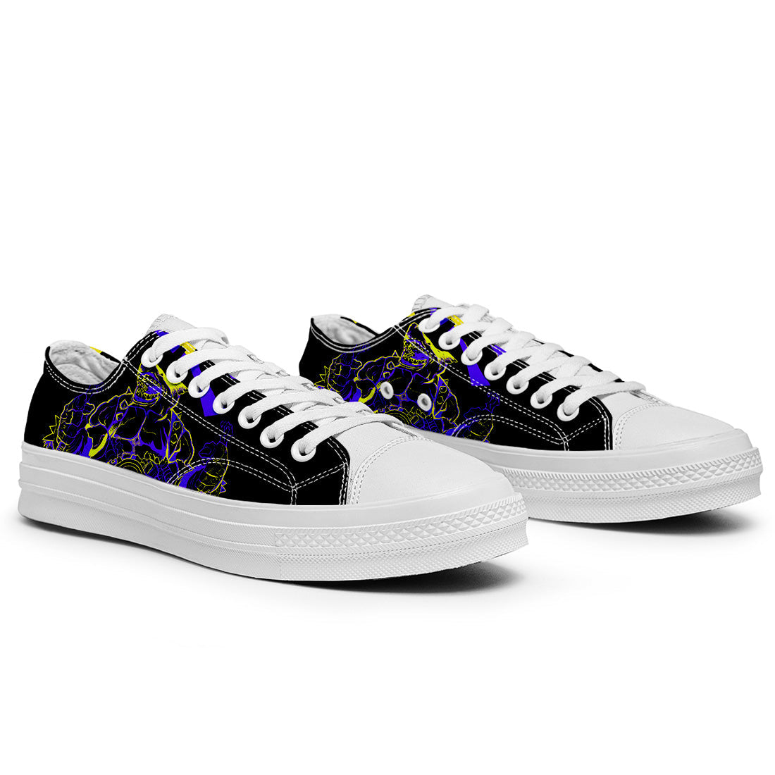 Realza tu estilo con las zapatillas bajas de lona Shark para hombre y mujer