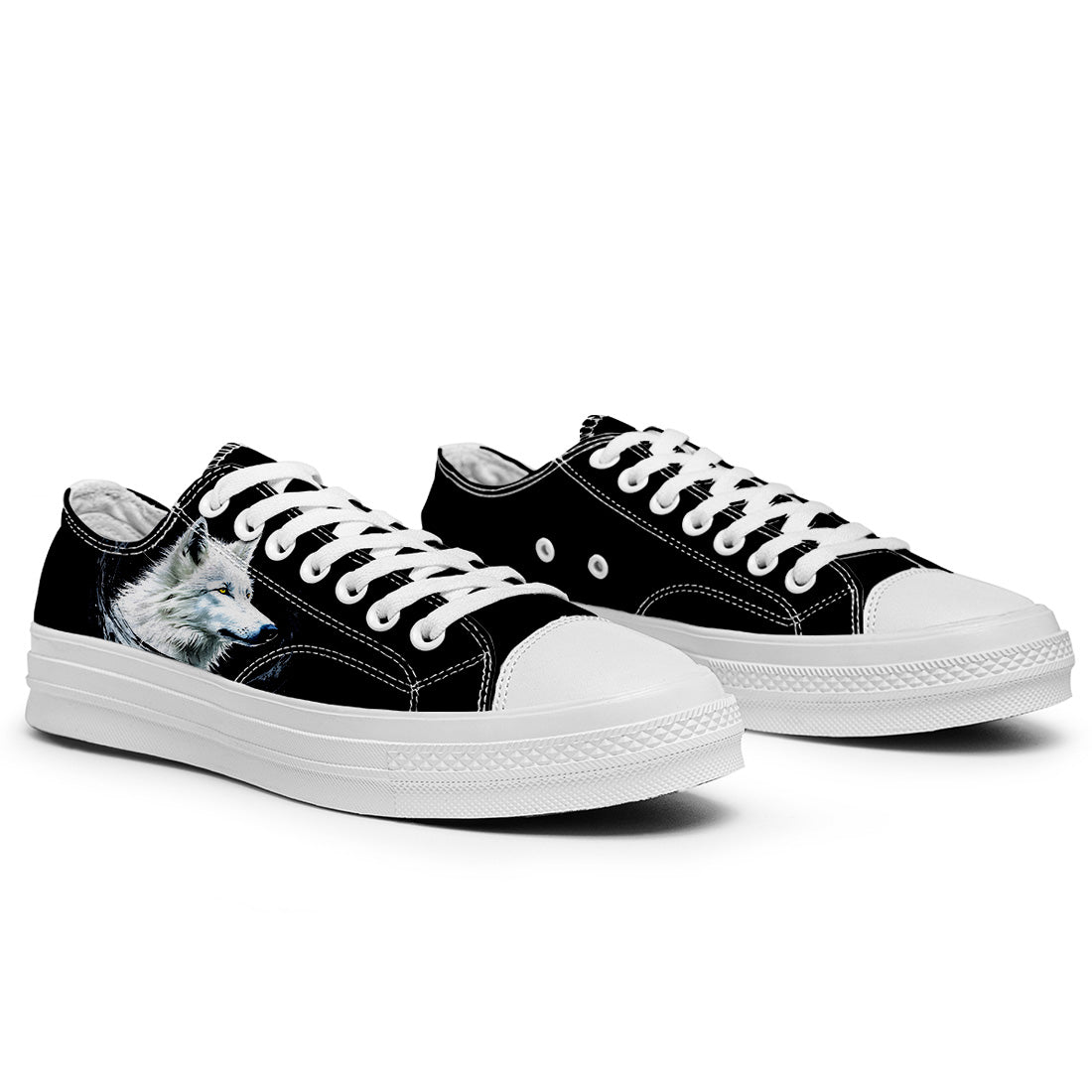 Realza tu estilo con las zapatillas bajas de lona Wolf para hombre y mujer