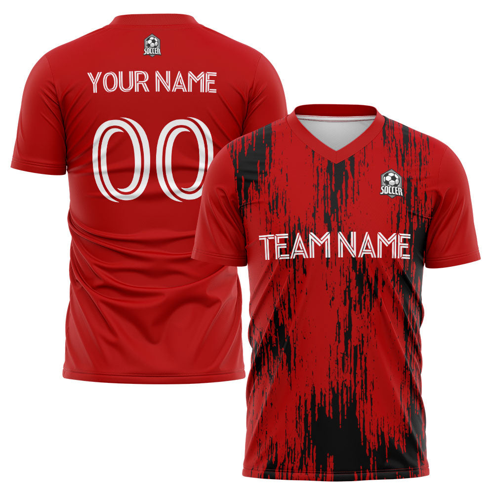 custom soccer uniform jersey kids adults personalized set jersey shirt red