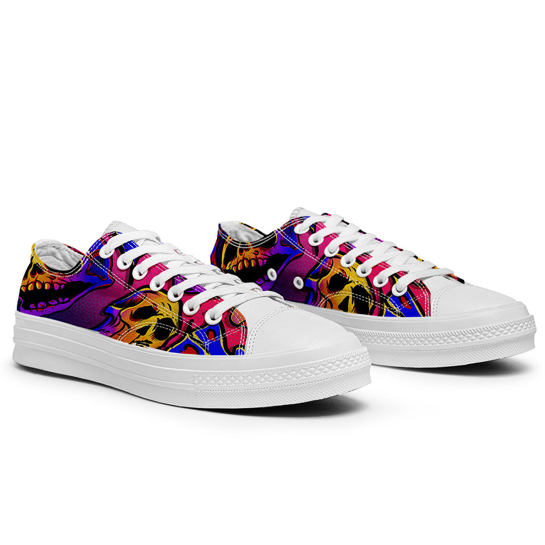 Resalta tu estilo con las zapatillas bajas de lona Skeleton para hombre y mujer