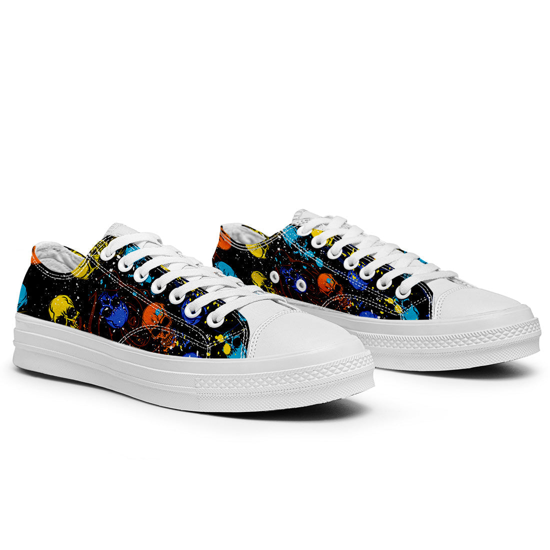Resalta tu estilo con las zapatillas bajas de lona Skeleton para hombre y mujer