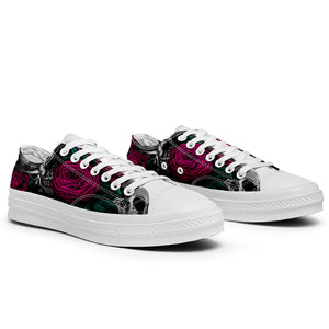 Resalta tu estilo con las zapatillas bajas de lona Skeleton para hombre y mujer