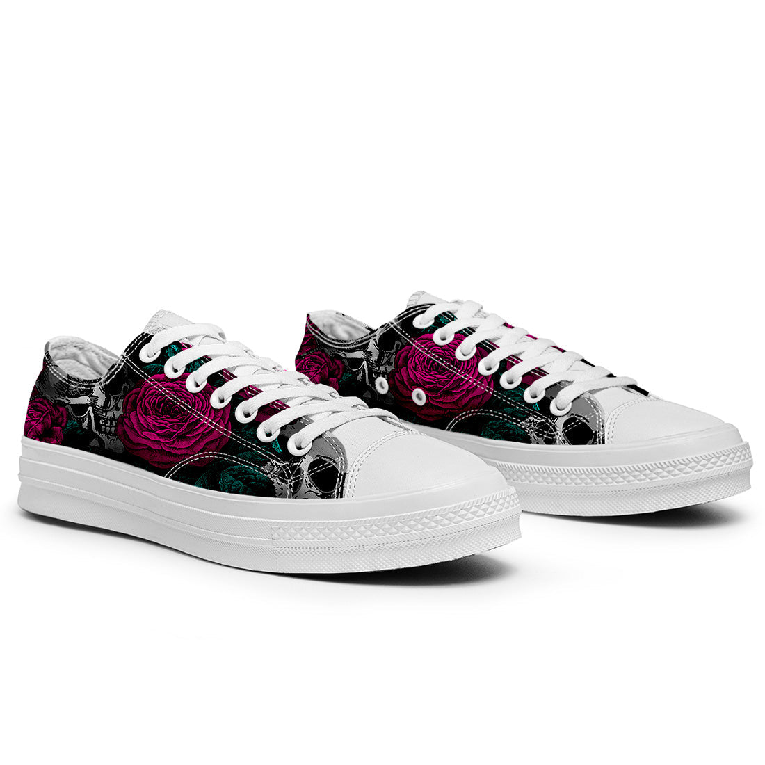 Resalta tu estilo con las zapatillas bajas de lona Skeleton para hombre y mujer