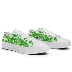 Resalta tu estilo con las zapatillas bajas de lona Skeleton para hombre y mujer