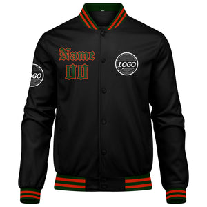 Chaqueta universitaria personalizada estilo Letterman para hombres-mujeres y jóvenes-color rojo y verde