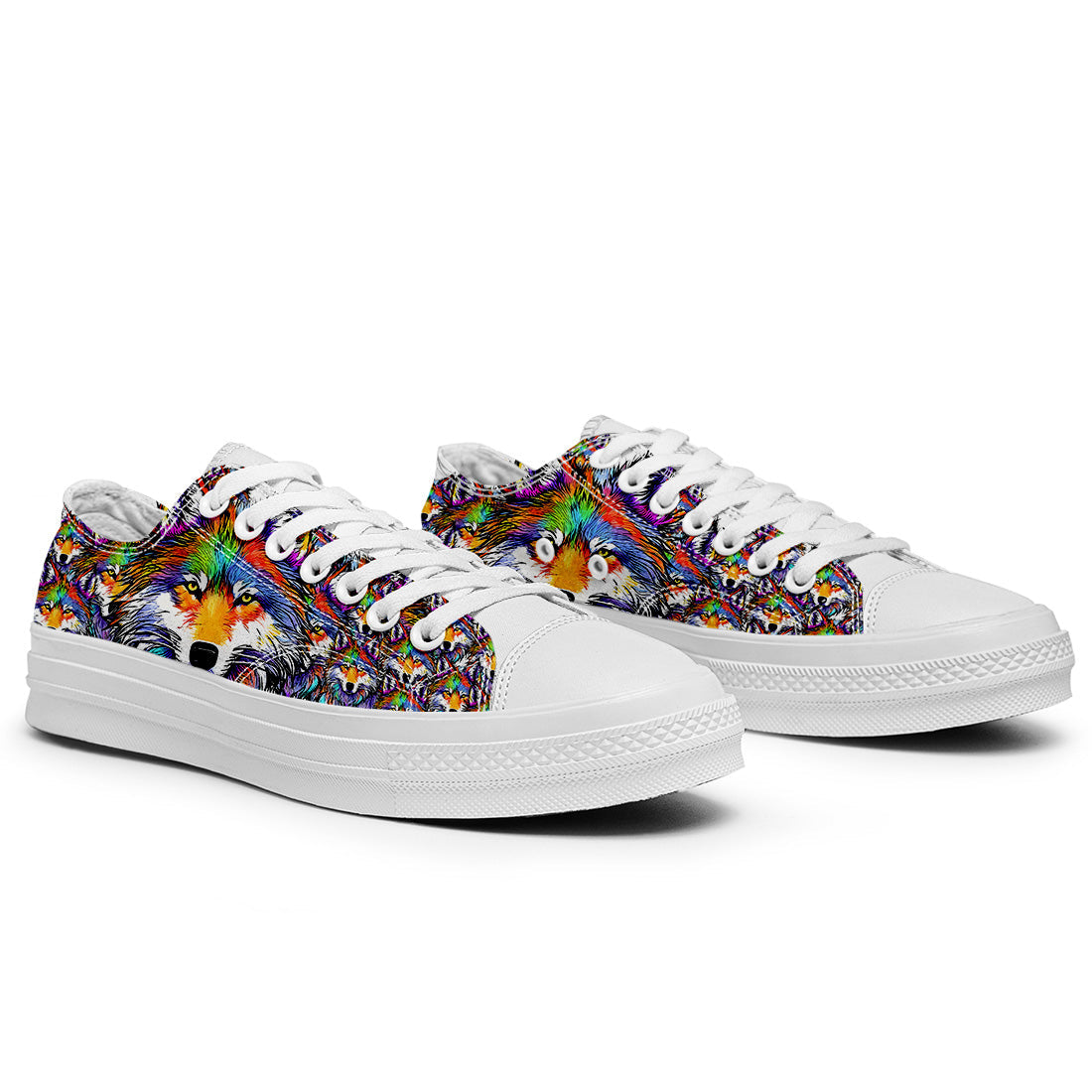 Realza tu estilo con las zapatillas bajas de lona Wolf para hombre y mujer