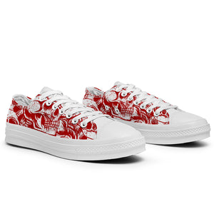 Resalta tu estilo con las zapatillas bajas de lona Skeleton para hombre y mujer