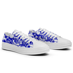 Resalta tu estilo con las zapatillas bajas de lona Skeleton para hombre y mujer