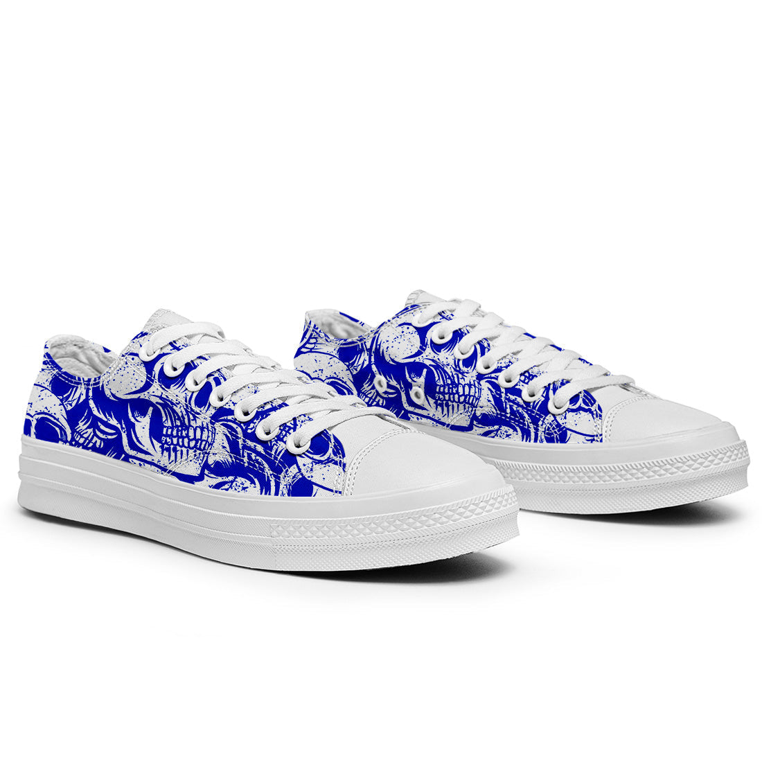 Resalta tu estilo con las zapatillas bajas de lona Skeleton para hombre y mujer
