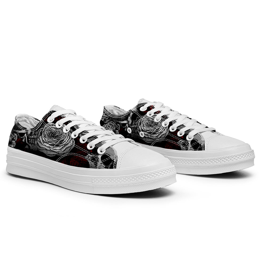 Resalta tu estilo con las zapatillas bajas de lona Skeleton para hombre y mujer