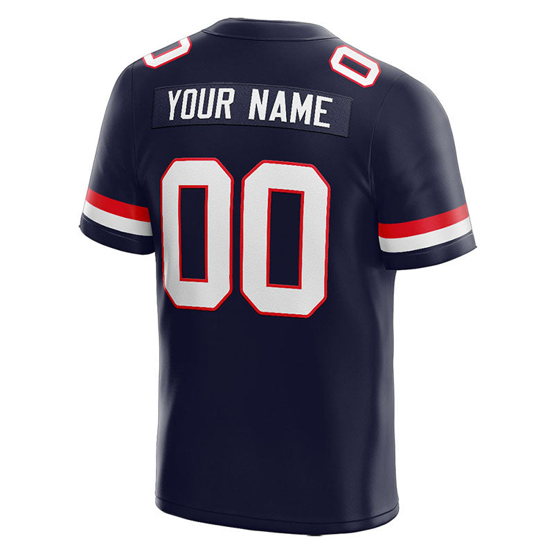 customized  authentic football jersey navy-red-white mesh