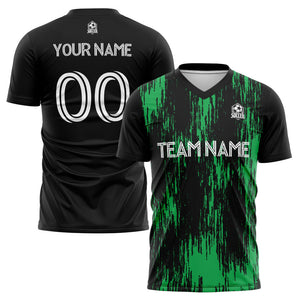 custom soccer uniform jersey kids adults personalized set jersey shirt black