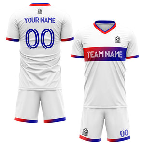 custom soccer uniform jersey kids adults personalized set jersey shirt white