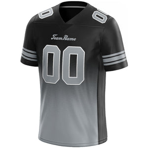 custom authentic gradient fashion football jersey gray-green