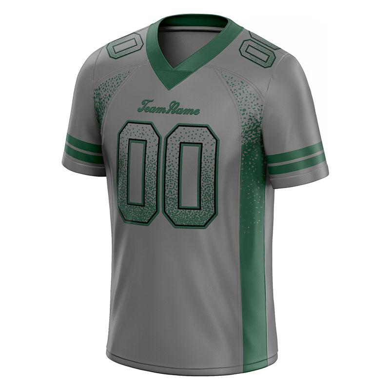 custom authentic drift fashion football jersey gray-green mesh