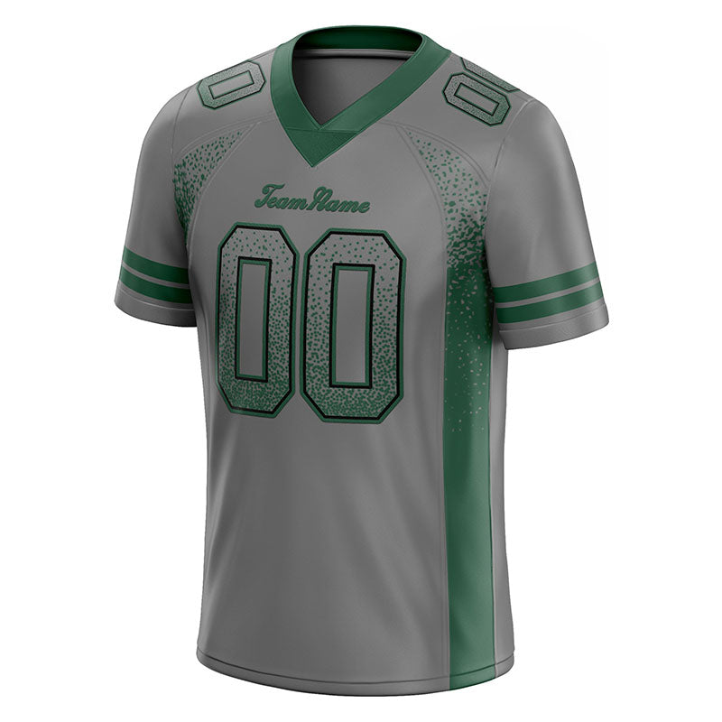 custom authentic drift fashion football jersey black-green mesh