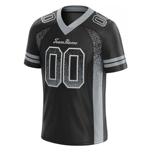 custom authentic drift fashion football jersey white-black mesh