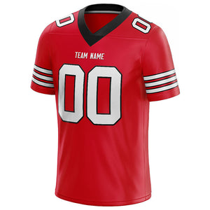 customized  authentic football jersey red-white-black
