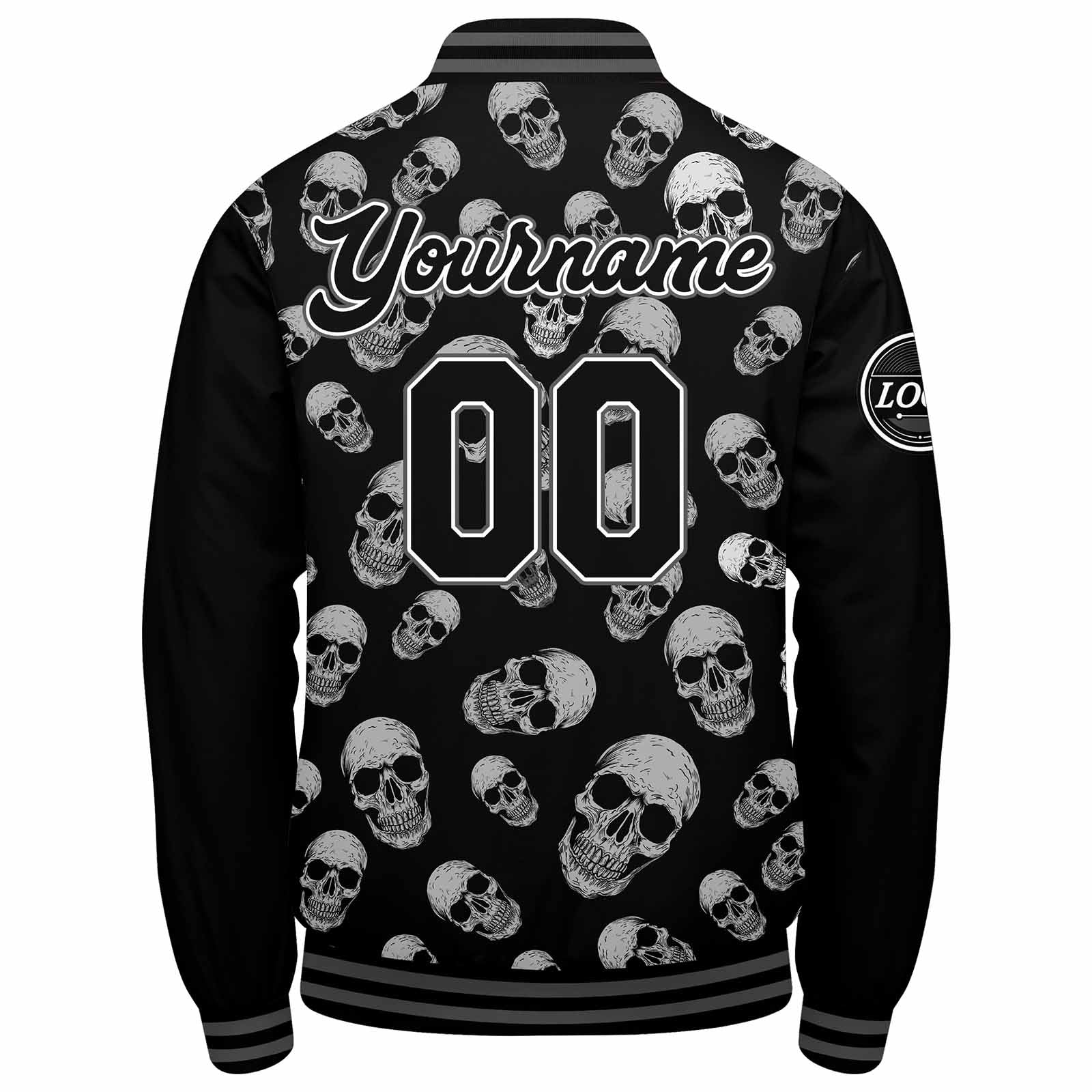 Chaqueta universitaria personalizada estilo Letterman para hombres-mujeres y jóvenes-color gris