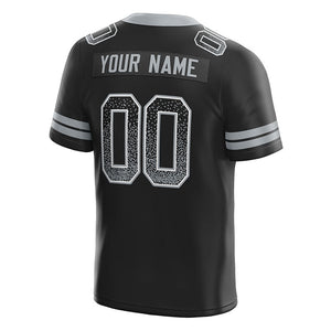 custom authentic drift fashion football jersey black-gray mesh